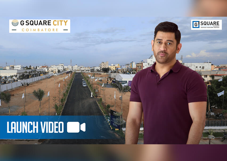 Launching G Square City | Plots for sale in Coimbatore (L&T) Bypass | MS Dhoni TVC 30 secs